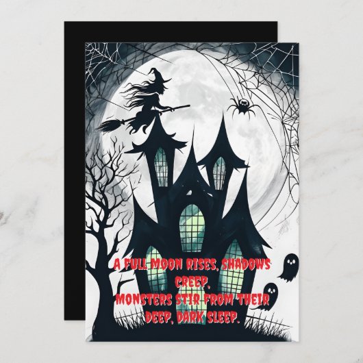 Glowing Windows Haunted House 招待状 (正面/裏面)
