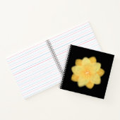 Glowing Yellow Floral Spiral Notebook – Elegant  ノートブック (内部)
