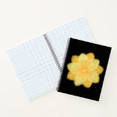 Glowing Yellow Floral Spiral Notebook – Elegant  ノートブック (内部)