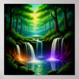 GlowingWaterFallForest ポスター