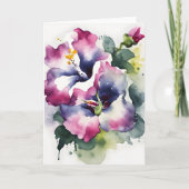 Gloxinia - Watercolor flowers カード (正面)