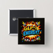GLP-1 エナジー コミック ポップアート   缶バッジ (正面&裏面)
