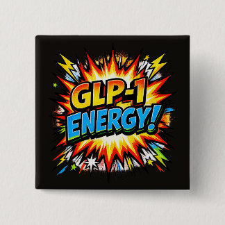 GLP-1 エナジー コミック ポップアート 缶バッジ