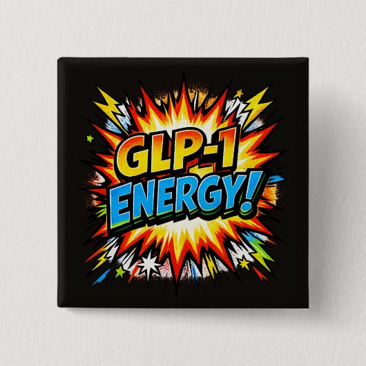 GLP-1 エナジー コミック ポップアート   缶バッジ (正面)