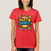 GLP-1 エナジー コミック ポップアート Tシャツ (正面)