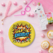 GLP-1 Energy Comic Pop Art   ペーパープレート (パーティー)
