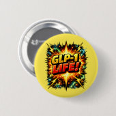 GLP-1 LIFE! コミックポップアート 缶バッジ (正面&裏面)