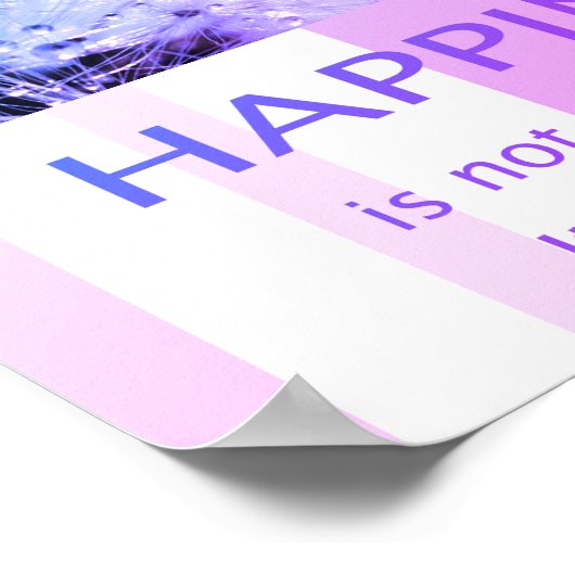 Glück schöne Sprüche Sprichwort Zitate Pusteblume ポスター (角)