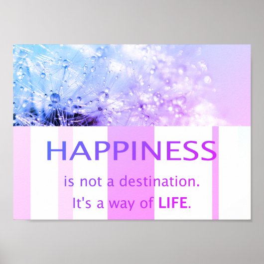 Glück schöne Sprüche Sprichwort Zitate Pusteblume ポスター (正面)