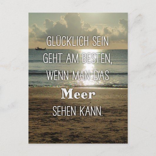Glücklich sein am Meer ポストカード (正面)