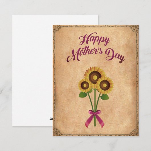 Glücklicher Muttertag Vintage シーズンカード (正面/裏面)