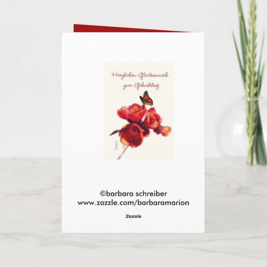 Glückwunschのzum Geburtstagをherzlichen カード (裏面)