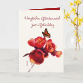 Glückwunschのzum Geburtstagをherzlichen カード (黄色い花)