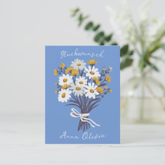 Gluckwunsch Geburtstag Personalisiert Ihr Name  ポストカード (スタンド正面)