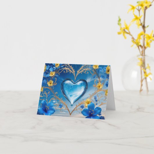 Glückwunsch zur Hochzeit カード (黄色い花)