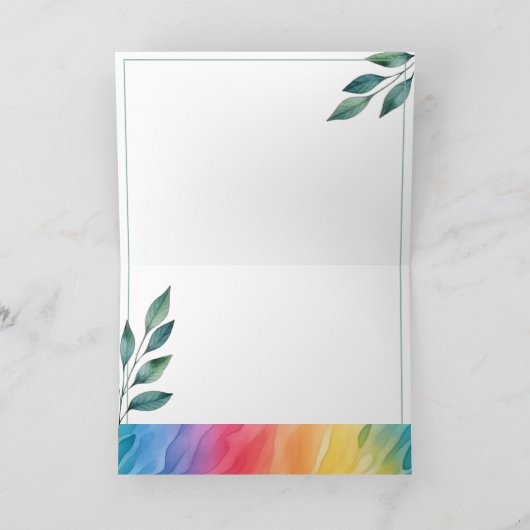 Glückwünsche zur Konfirmation/Kommunion Regenbogen ノートカード (内部)