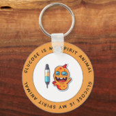 Glucose Is My Spirit Animal – Diabetes Keychain キーホルダー (裏面)