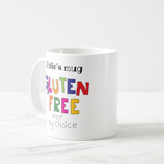 Glutenフリー、選択によってcoeliacパーソナライズしない コーヒーマグカップ (正面左)