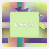 Gluten Free Food Abstract Pattern Party スクエアシール (正面)