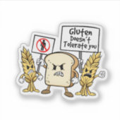 Gluten Free Humor Sticker  シール (正面)