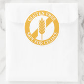 Gluten Free Safe for Celiacs Awareness Sticker ラウンドシール (バッグ)