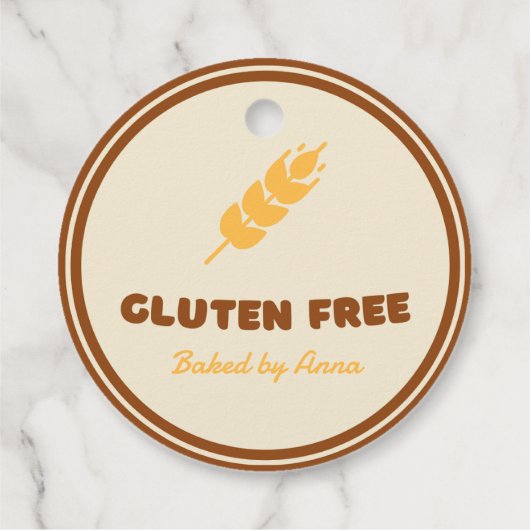 Gluten Free Simple Personalized  フェイバータグ (裏面)