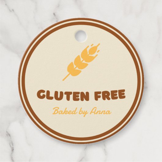 Gluten Free Simple Personalized  フェイバータグ (正面)