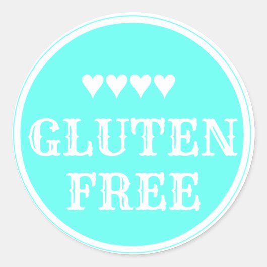 Gluten Free sticker ラウンドシール (正面)