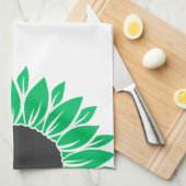 Gluten Free Sunflower Green キッチンタオル (四つ折り)