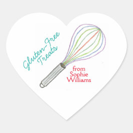 Gluten free treats baking labels / stickers ハートシール