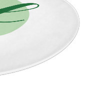Gluten Free with stylish script and green circle カッティングボード (角)