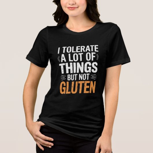 Gluten ToleranceソフトスユニセックスタイルTシャツ – ユーモア トライブレンドＴシャツ (正面)