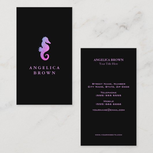 Glycter Seahorse名刺 名刺 (正面/裏面)
