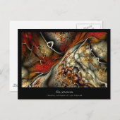 Glynia抽象芸術フラクタルアーティストカード ポストカード (正面/裏面)