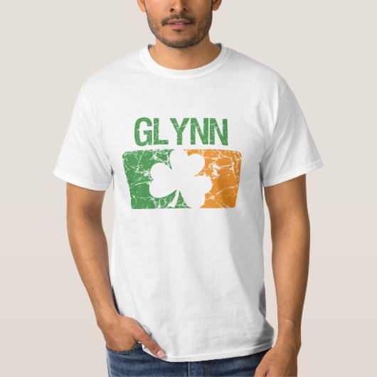 Glynnの姓のクローバー Tシャツ (正面)