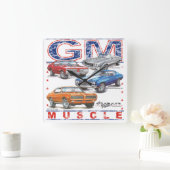 GMマッスル正方形クロック スクエア壁時計 (ホーム)