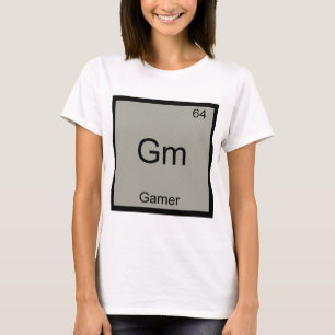 Gm – ゲーマー化学素おもしろい子シンボルTシャツ Tシャツ