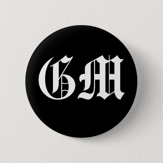 GM 缶バッジ (正面)