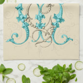 GM MGのモノグラム キッチンタオル (折り畳み)