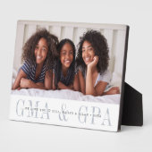 GmaとGpa祖父母の写真パーソナライズされた フォトプラーク (側面)