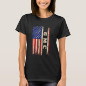 GMC Last Name Shirt GMC Name American Flag Tシャツ (正面)