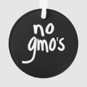 GMOが健康な食品を推奨しないブラック オーナメント (裏面)
