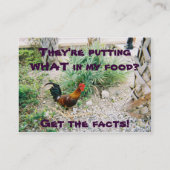 gmoなし、それを食べないで下さい! 、*Genetically Modifie… 名刺 (裏面)