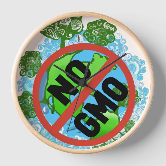 GMOなし 壁時計 (正面)