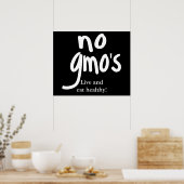 GMOのライブとヘルシー食べブラックなし ポスター (キッチン)