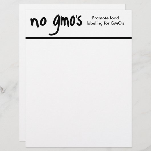 GMOのラベル付け法の適用の禁止の白 (正面/裏面)