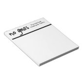 GMOのラベル付け法の適用の禁止の白 ノートパッド (アングル)