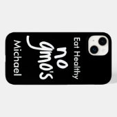 GMOの正常な食べ白黒名なしパーソナライズされた Case-Mate iPhoneケース (裏面 (横))