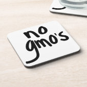 GMOの食べ物を叫保護べない コースター (左側)