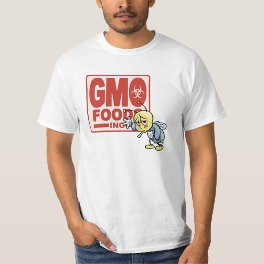 GMOの食糧株式会社-蜂 Tシャツ (正面)